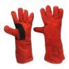 GUANTE CUERO P/SOLDAR ROJO 14" KM845