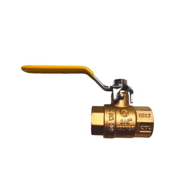 LLAVE ESFERICA BRONCE 3/4" AMARILLO AM-5204