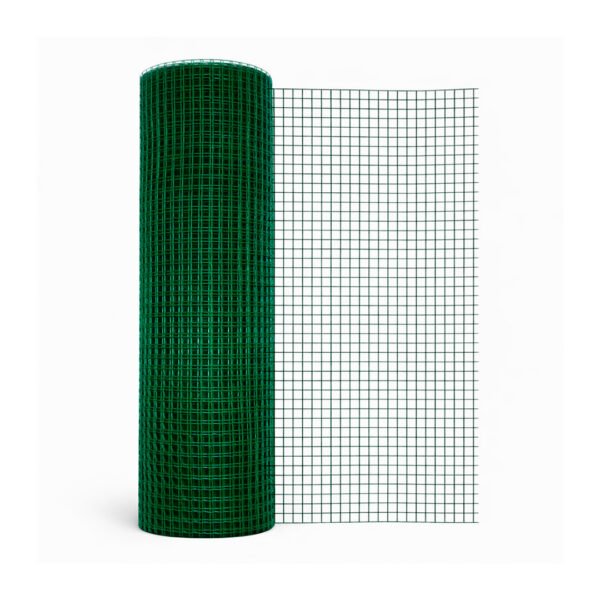 MALLA CUADRADA CUBIERTA VERDE 1/2" X 19KG