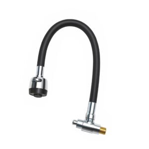 LLAVE DE COCINA PARA PARED FLEXIBLE NEGRO 103061