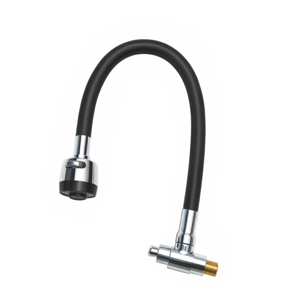 LLAVE DE COCINA PARA PARED FLEXIBLE NEGRO 103061