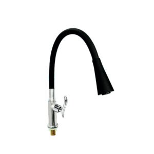 2517.jpg LLAVE COCINA FLEXIBLE P/MUEBLE TIPO GANZO NEGRO ONDA 9608A-013A2-C13(BK)