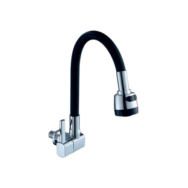 LLAVE COCINA FLEXIBLE P/PARED AL COSTADO NEGRO 9526A-170A-C12(BK)