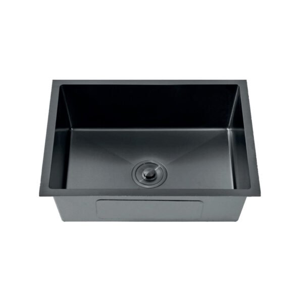 LAVADERO 1P CUADRADO NEGRO 50X44X20CM C/BANDEJA REGULABLE AH-5044B