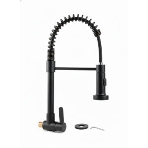 2550.jpg LLAVE COCINA FLEXIBLE P/PARED COLOR NEGRO MINIMALISTA 20253