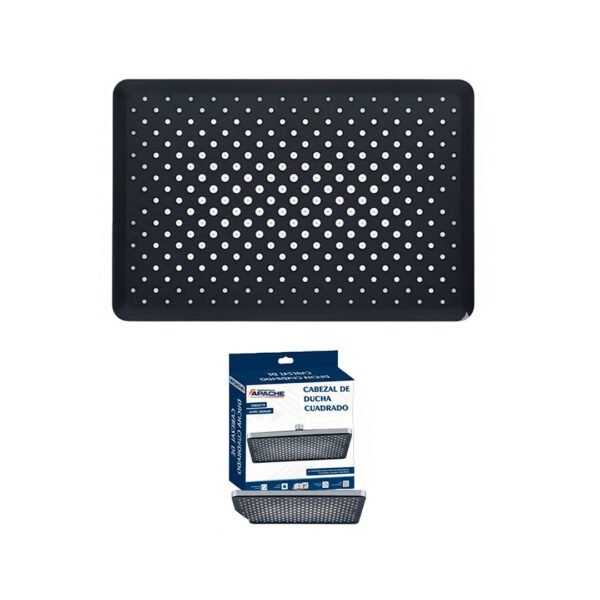 CABEZA DE DUCHA CUADRADA 8" NEGRO SS304 51103005