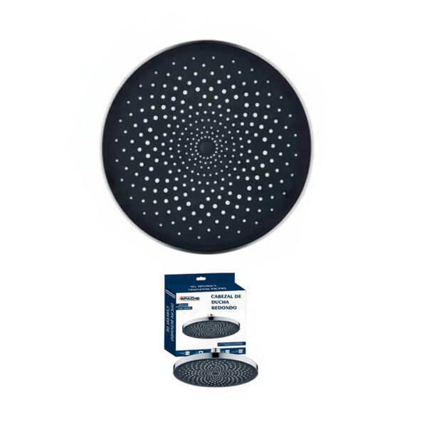CABEZA DE DUCHA REDONDO 8" NEGRO SS304 51103001
