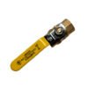 LLAVE ESFERICA BRONCE 1/4" AMARILLO AM-5202
