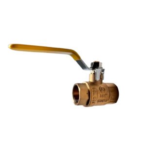 LLAVE ESFERICA BRONCE 1/4" AMARILLO AM-5202