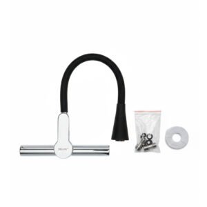 MEZCLADORA COCINA MONOCOMANDO P/PARED CROMADO DOBLE ENTRADA CORRUGADO MCC-0