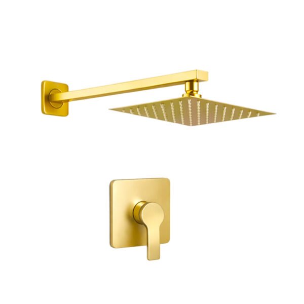 LLAVE DUCHA MONOCOMANDO NEGRO ONICE + CABEZA CUADRADA 8" 50100662