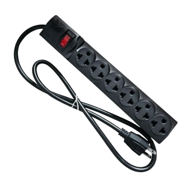 SUPRESOR 6 SALIDAS X 5MTS NEGRO 962